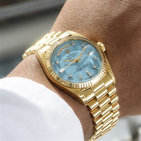 rolex day date turquoise dial